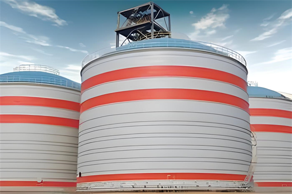 怒江粉煤灰钢板仓施工现场